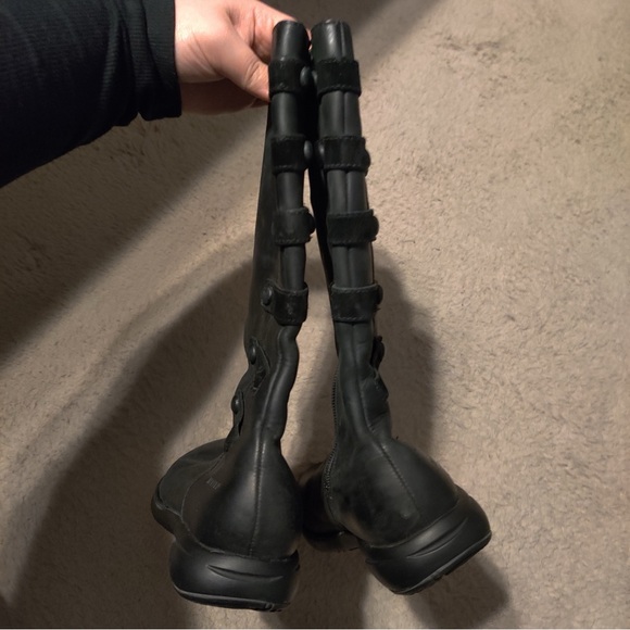 MERRELL Tetra Launch Waterproof Boots Women US 6 Black Leather Mid-Calf Moto Zip - Picture 5 of 9